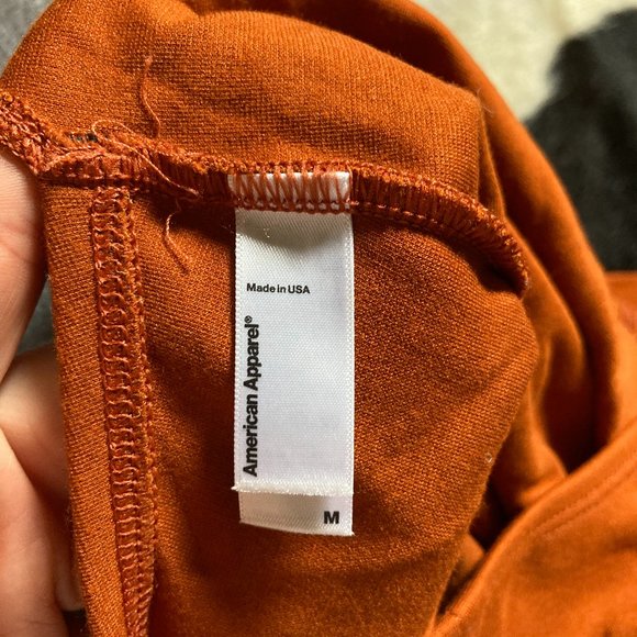 American Apparel Ponte Off-Shoulder Cross Back Dress - Burnt Orange - Medium - Picture 5 of 5